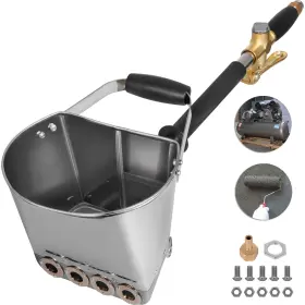 Sjhhntjbjpqmk001 Vevor 4 Jet 3hp Stucco Sprayer Plaster Cement Mortar Spray Gun Hopper Wall Paint