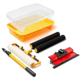 8221 Voomey 18” 10 Pcs 18 Inch Paint Roller Kit 16 Drywall Skimming Blade Comp