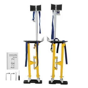 Wa3124539ur Waltvotur 24 Inch -40 Adjustable Drywall Stilts Aluminum Alloy Construction Tool Yellow