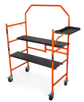 31107 Wen 4-foot Portable Rolling Scaffolding Scaffold Orange