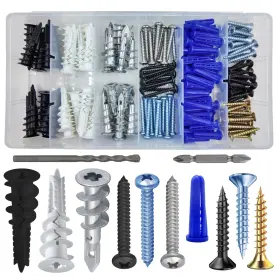 Wensilon Pztz3 Self-drilling Drywall Anchors Assortment Kit 182 Pcs For Concrete Drywa