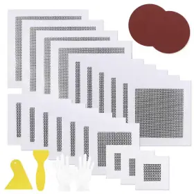 Xinyoec 445027955934 25-piece Drywall Repair Kit With 4-size Patch Scrapers Sandpape