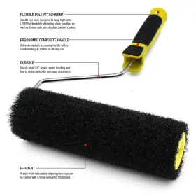 Xwadjcd 747783462884 9 Inch Drywall Compound Roller Texture Brush Suitable For Co #3