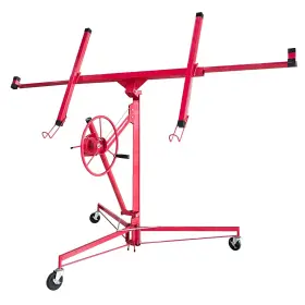 W167683066 Yellowcat Drywall Panel Lifter Jack Rolling Caster Hoist 11ft Red