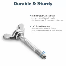 Yescom 08par005-wingbolt-4 Stilts Wing Bolt Kit Replacement Accessories For Drywall Painting 4 Packs #3