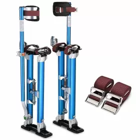 Yescom 08set001-244003strap Drywall Stilts With 1 Pair Stilt Pad Replacement 24 Inch -57 Aluminum Tool