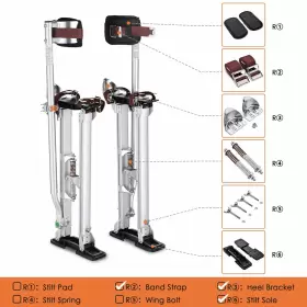 Yescom 08set003-flsthe Stilt Soles Heel Bracket Leg Strap Replacement Kit For Drywall Stilts #2