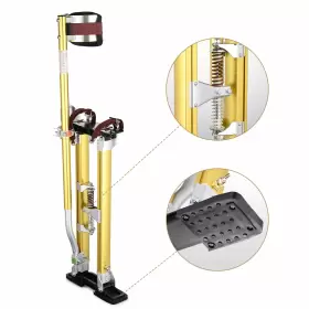08sti002-2440-15 Yescom Pre-sales 24 Inch -40 Drywall Stilts Adjustable Aluminum For Painting Taping #3