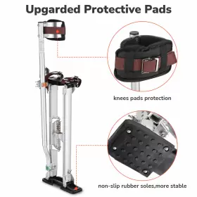 08sti002-2440s11 Yescom Drywall Stilts Aluminum Tool Stilt 24 Inch -40 For Taping Painting Painter #3