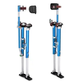 08sti003-3650-03 Yescom 36 Inch - 50 Aluminum Drywall Stilts Adjustable For Painting Painter Taping Blue
