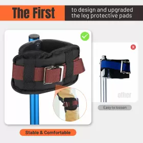08sti004-5064-03 Yescom Aluminum Drywall Stilts Painters Walking Taping Tools Adjustable 50 Inch - 64 Blue #2