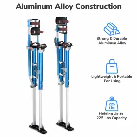 08sti004-5064-03 Yescom Aluminum Drywall Stilts Painters Walking Taping Tools Adjustable 50 Inch - 64 Blue #3
