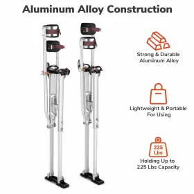 08sti004-5064-11 Yescom 50 Inch - 64 Aluminum Drywall Stilts Adjustable For Painting Painter Taping Silver #3