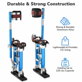 08sti005-1624-03 Yescom Adjustable Drywall Stilts 16 Inch -24 Aluminum Work Tool For Painting #3