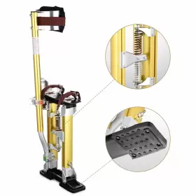 08sti005-1624-15 Yescom Pre-sales 16 Inch -24 Drywall Stilts Adjustable Aluminum Tool For Painting #3