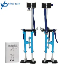 Yi220920t Yibei-tech 18ftft-30ftft Lightweight Aluminum Drywall Stilts Blue For Putting Up New