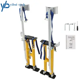 Yi220927t Yibei-tech 24 Inch -40 Adjustable Drywall Stilts Aluminum Alloy Construction Tool Yellow