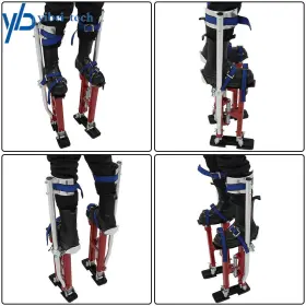 Yi220941t Yibei-tech Adjustable 18 Inch -30 Aluminum Drywall Stilts Tool For Painting Painter Taping Red #2
