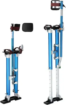 08sti00 Zehuoge Blue Drywall Stilts 24 Inch -40 With Knee Pads Protection Adjustable Alumin