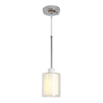 Amucolo 1-LIGHT Chrome Nickel Glass Pendant Light, Modern Lighting. Fixed Price $17.99.