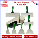Medusa's Flexible Stainless Steel Drywall Taping Knife Set W/ 12" Mud Pan & Grip. Fixed Price $45.99.