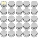 Tuzazo 24PACK Aluminum Tin Cans With Screw Lid And 2OZ*24, Silver. Fixed Price $24.05.