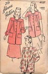 Vintage 1940S Smock Advance Sewing Pattern 4137 Size Large Complete. Fixed Price $7.50.