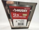 Husky Mud Pan 12 Inch Heavy Gauge Watertight Laser Welded Seams Stainless Steel. Fixed Price $18.95.