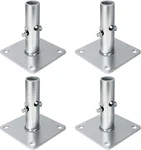 4-PACK Reinforced Scaffold Base, Galvanized Plates 4.75" Silver. Fixed Price $57.11.