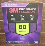 3M Pro Grade Precision 10CT Sanding Sheets *80 Grit* 9" X 11" #SHR80-PGP-10T. Fixed Price $13.11.