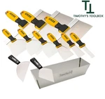 Tapetech Promaxx Stainless Steel Taping Knife Set With 12" Mud Pan. Fixed Price $145.00.