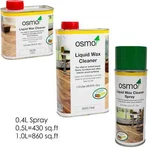 Osmo 3029 Clear Liquid Wax Cleaner Oiled Wood Stain Remover Various Sizes. Fixed Price $19.99.