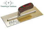 Kraft Tool 13"X 5" Elite Series 5-STAR Golden Stainless Steel Trowel Wood Handle. Fixed Price $78.00.