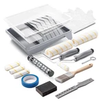 Voomey 17 Piece Paint Kit - Rollers 9"4", Frame. Fixed Price $67.99.