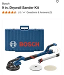 Bosch GTR55-85 Variable Speed Drywall Sander With Dust Management. Fixed Price $480.00.