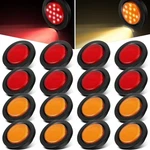16PCS 2.5" Round Led Clearance Side Marker Light Red & Amber With 12V Waterproof. Fixed Price $70.68.