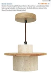 Style Stone Pendant Light Travertine Suspension Ceiling Hanging Lamp For Kitchen. Fixed Price $35.00.