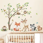 Woodland Animals Tree Wall Stickers Fox Deer Owl Decals Baby Nursery Kids. Fixed Price $22.60.