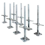 Scaffolding 24IN Leveling Jack Steel Plate Base Adjustable Screw 8PACK Metaltech. Fixed Price $178.35.