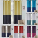 2PC Set Fashion Semi-sheer Mix Color Grommet Window Curtain Panel Drape 84". Fixed Price $10.20.