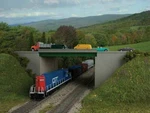 Ho-gauge Walthers Modern Steel Highway Overpass With Concrete Sides. Fixed Price $44.99.