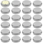 Tuzazo 24PACK 1/2 Aluminum Tin Cans With Screw Lid And 0.5OZ*24, Silver. Fixed Price $16.17.