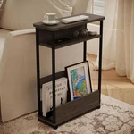 Grey 18 In. X 24.5 Wood Freestanding Magazine Rack. Fixed Price $151.19.