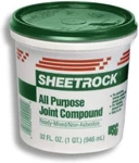 Gypsum 380270072 Quart Ready-to-use Joint Compound, Off-wh. Fixed Price $20.45.