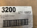 (case Of 100) Impact Putty Knife 1-1/4" Polypropylene Handle, Black 3200. Fixed Price $199.95.