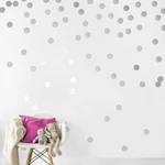 Silver Dots (200 Decals) Easy Peel & Stick + Safe On Walls Paint.... Fixed Price $23.84.