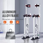 Vevor 24"-40" Adjustable Drywall Stilts With Knee Pads Aluminum,non-slip,silver. Fixed Price $135.51.
