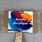 Pebeo Studio Acrylics High Viscosity Paint 12 Colors 20ML Tubes Brush & Spatula. Fixed Price $16.24.