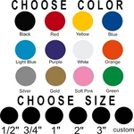 Polka Dot Stickers! Pick Size And Color! Permanent Outdoor Glossy Vinyl Decals.. Fixed Price $12.99.