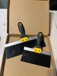 Durable Blue Steel Taping Knife Set - Pack 8" & 12" Perfect For Drywall Pros. Fixed Price $13.49.